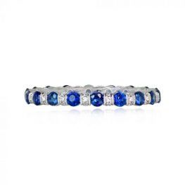 full eternity diamond and sapphire band maher ring 14487-TV-1000PX