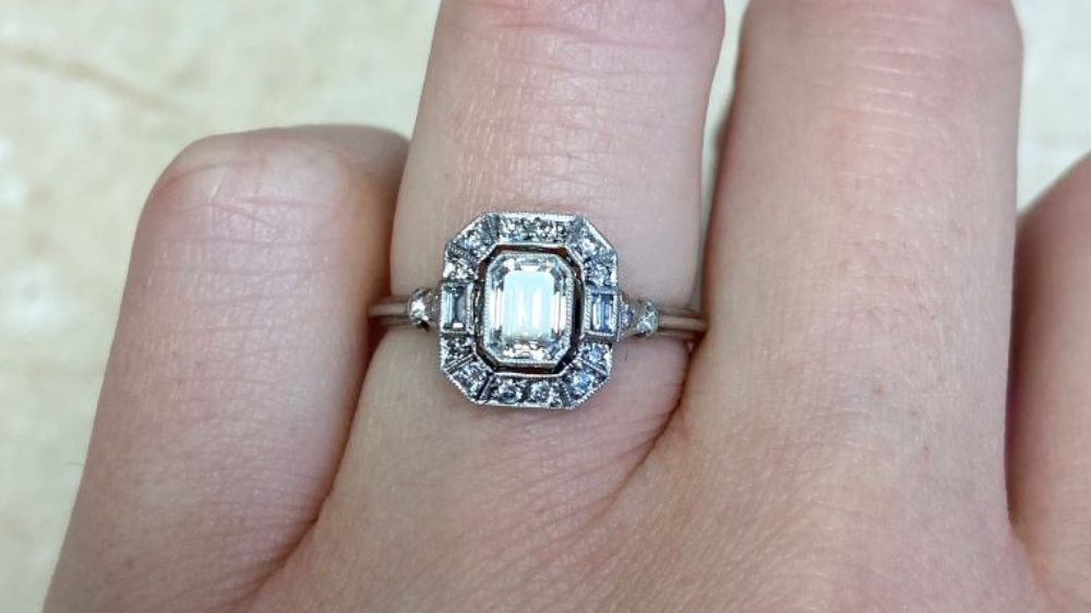 Hamilton Diamond Engagement Ring Featuring A Diamond Halo