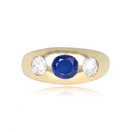 Oval Cut Sapphire and Diamond Ring - Celano Ring 14737 TV