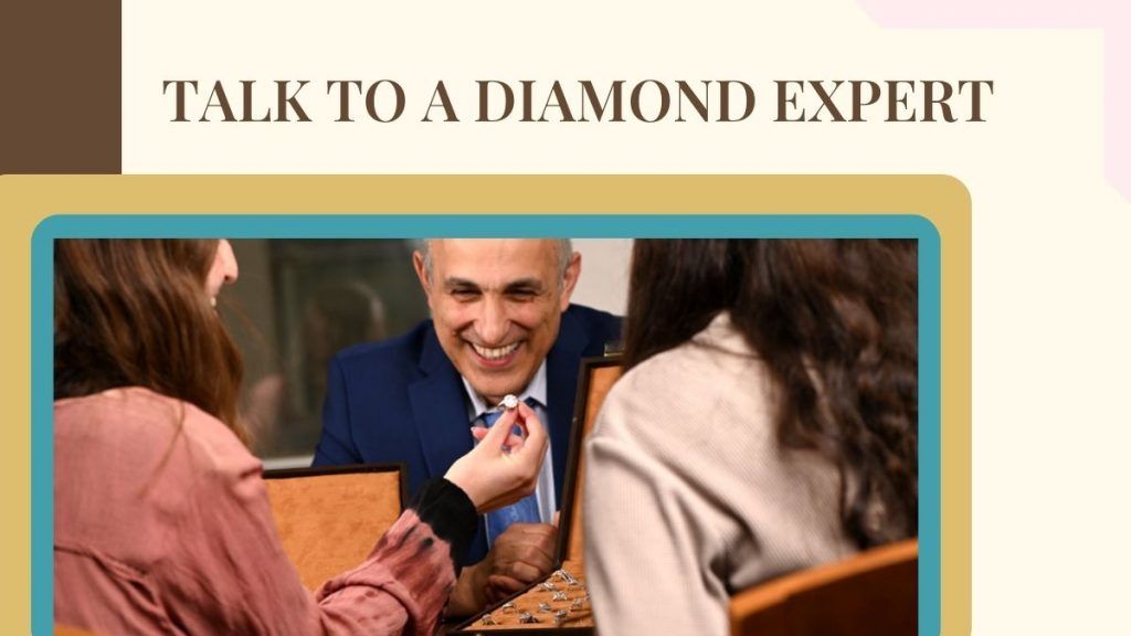 Customers in Estate Diamond Jewelry Showroom