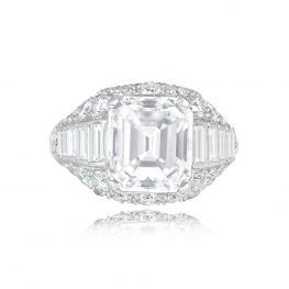 Signed Bulgari GIA Certified 5.02ct Emerald Cut Diamond Ring HER602 TV