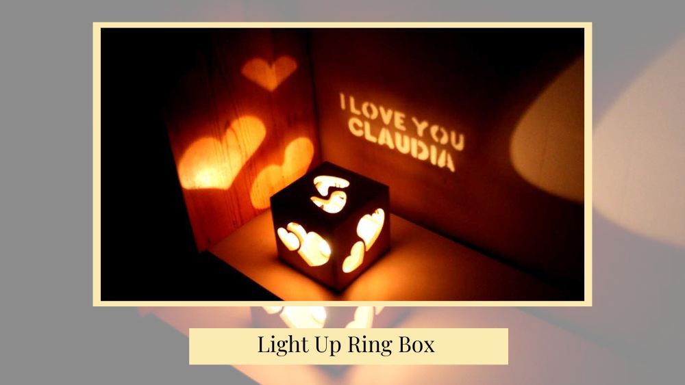 Light Up Glowing Box with Ring inside