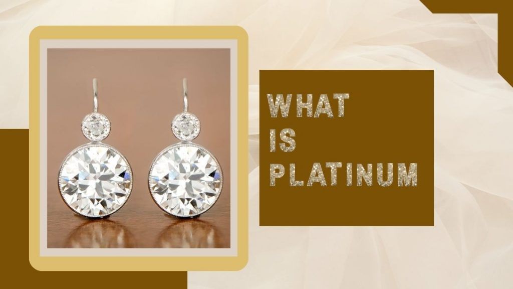 Platinum stud diamond earrings