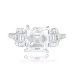 2.24ct Carre Cut Diamond Engagement Ring - Webster Ring RJR19J1365 TV