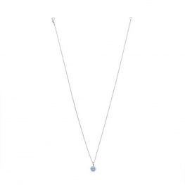 0.99ct Blue Topaz and Diamond Pendant - Fairfax Pendant 12238 Front