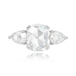 GIA-Certified 2.00ct Rose Cut Diamond Ring - Kensington Ring 14627 TV