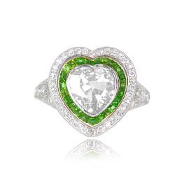 Antique Edwardian Heart Shape Diamond Ring - Allwood Ring 14962 TV