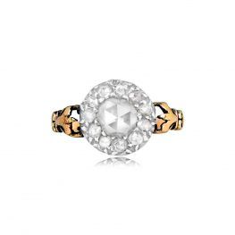 Antique Georgian Era Diamond Halo Ring - Berwick Ring 14971 TV