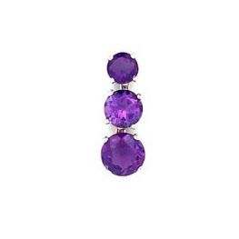 3.60 total carat Amethyst pendant Corning Necklace Top View