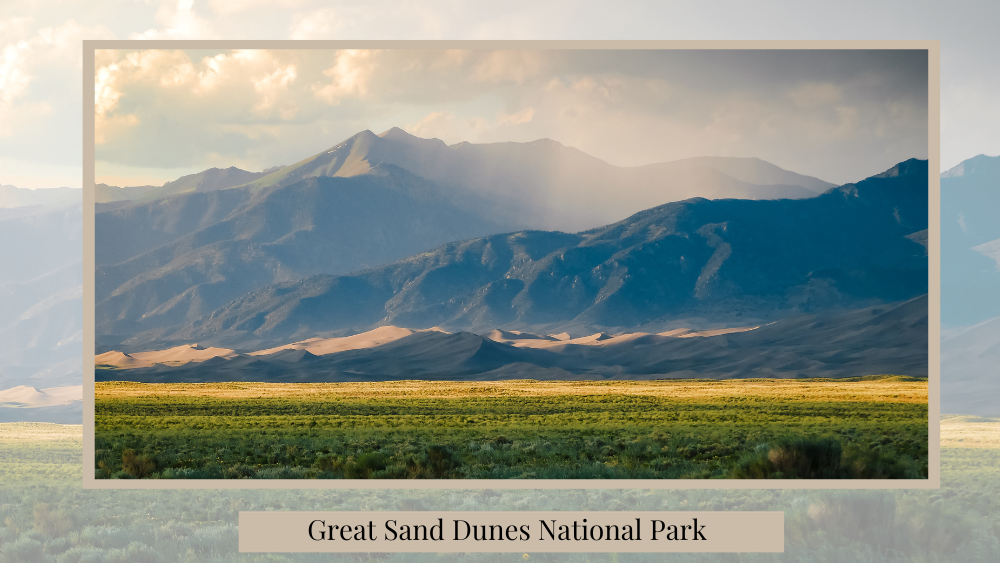 beautiful image showing the great sand dunes national park